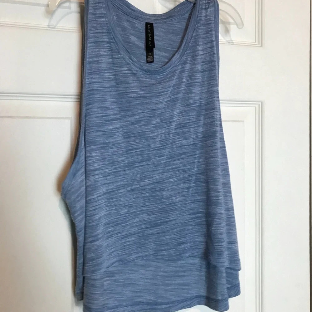 Live Love Dream by Aeropostale Blue Heather Tank